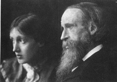 Virginia Woolf nd her father, Leslie