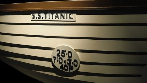 A lifeboat from the Titanic