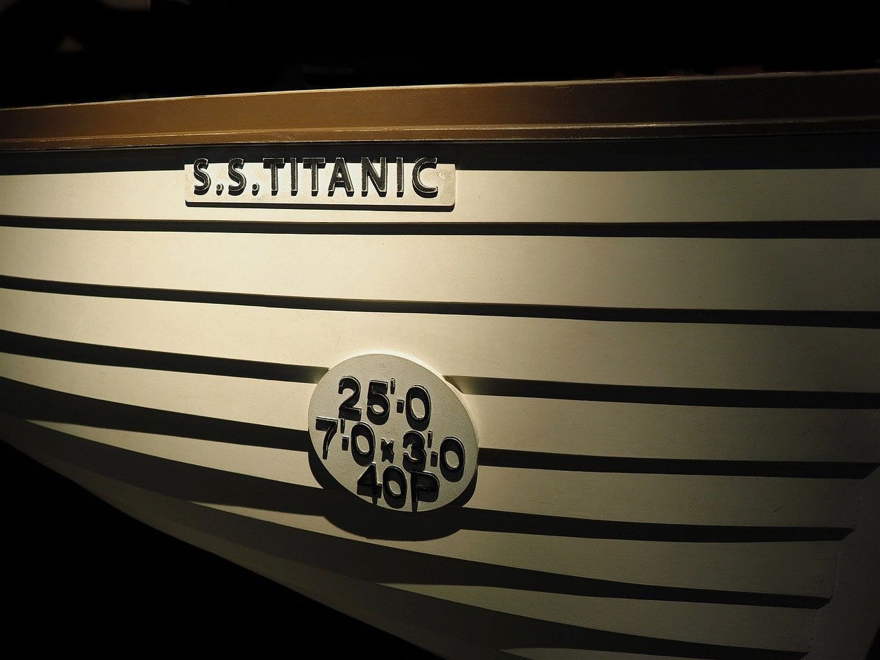 A lifeboat from the Titanic