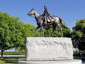statue of Queen Elizabeth on a horse, Ottawa, Canada