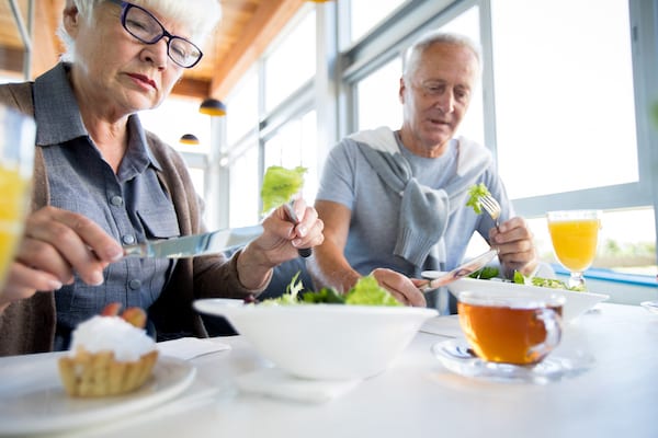 Seniors Eating Salads