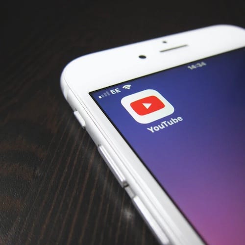 Youtube app on a smartphone