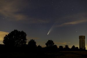 Comet in the night sky