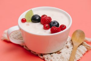 yogurt and red berries! Even better for breakfast