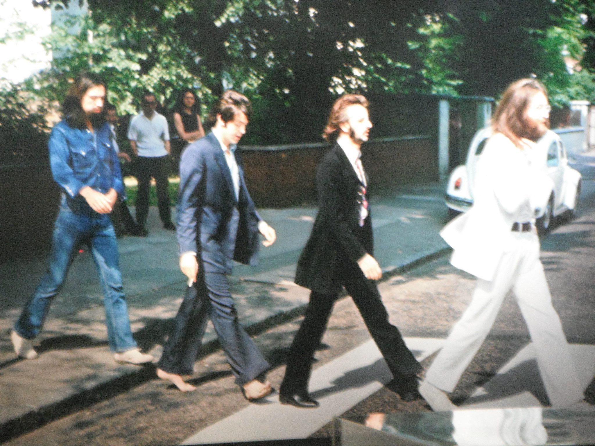The Beatles crossing Abbey Road