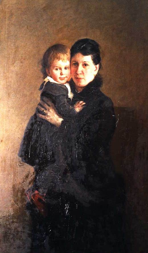 Leo Tolstoy's wife and child