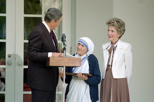 President Reagan and Mother Teresa