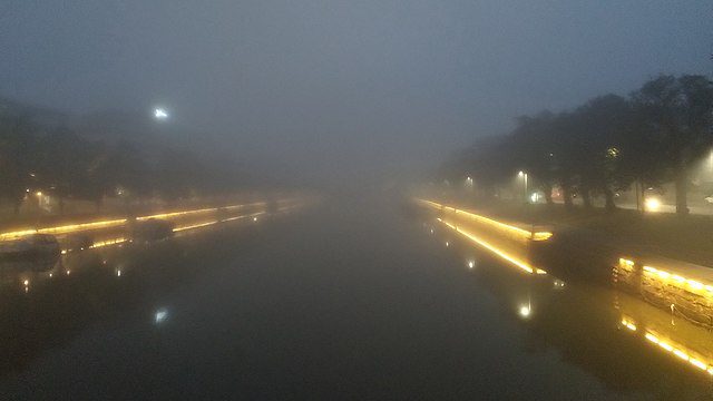 foggy river