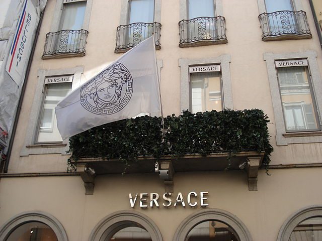 Versace logo with Medusa's head