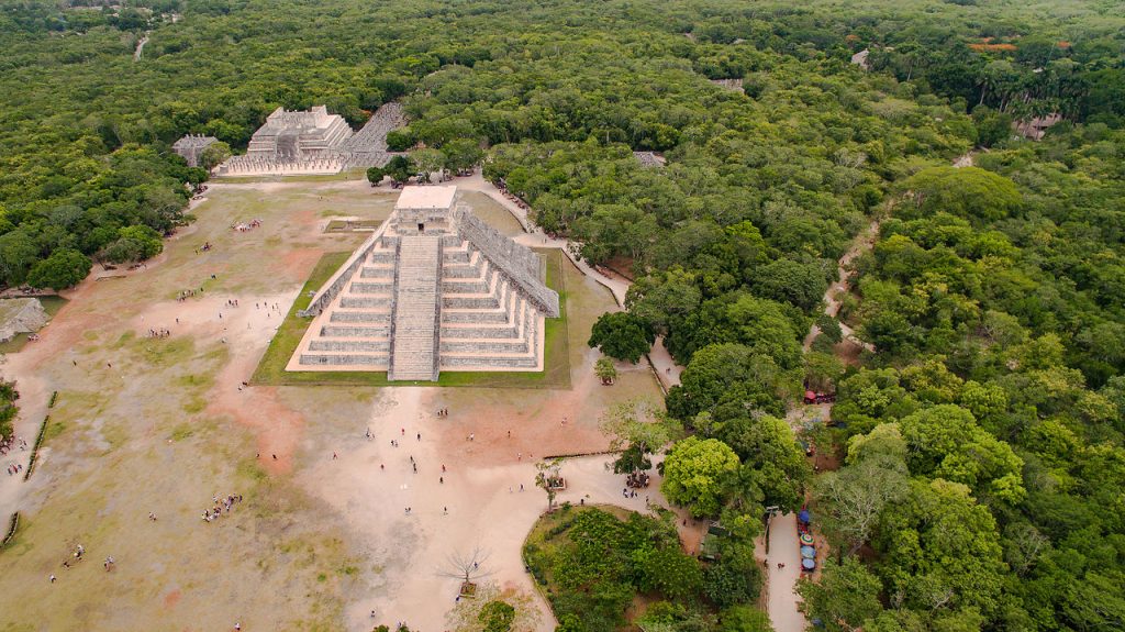 Aerial view of Chichen-Itza