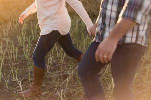 Walking couple