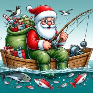 Santa going fishing