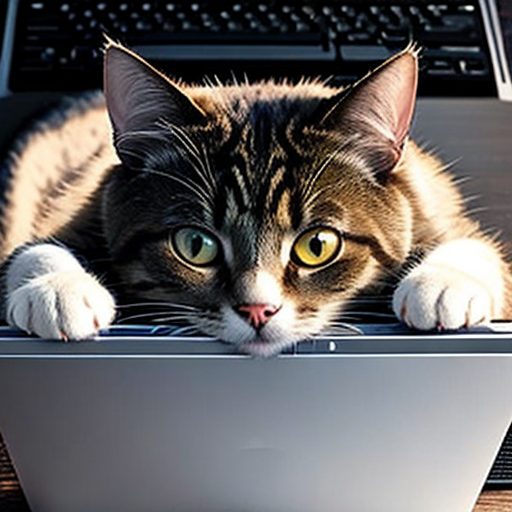 cat in front of a computer