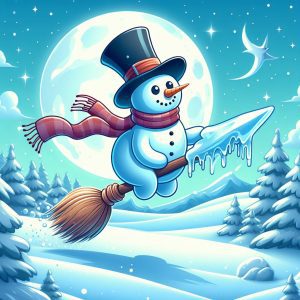 snowman on an icicle